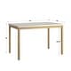 preview thumbnail 7 of 6, Darcy Gold with Faux Marble Top Dining Table by iNSPIRE Q Bold