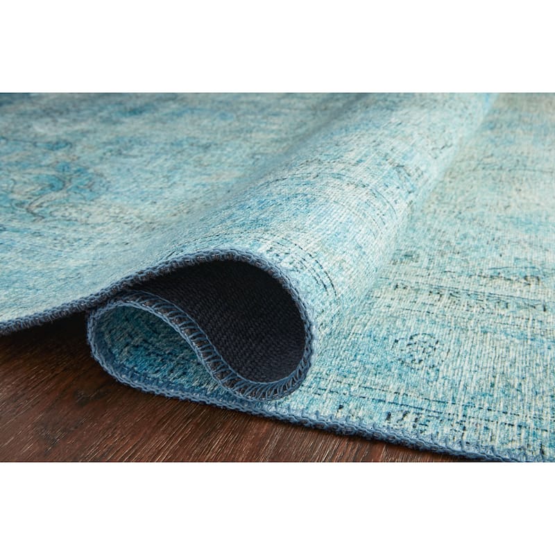 Alexander Home Tremezzina Printed Boho Aqua Area Rug