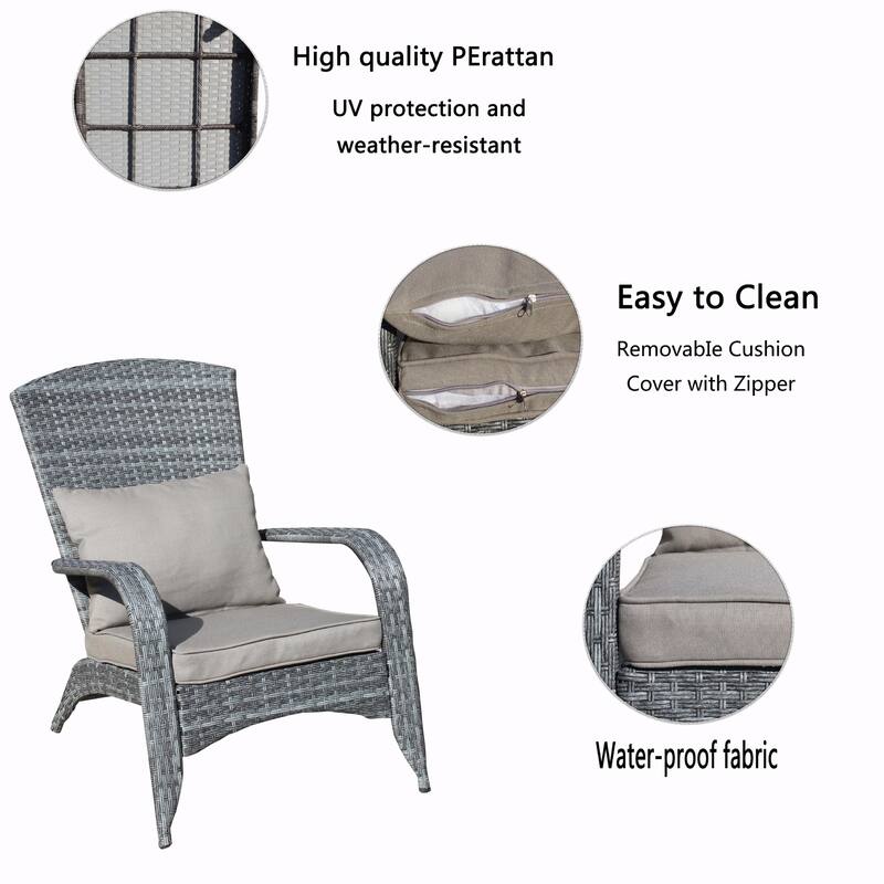 Rattan Outdoor Lounge Chairs with Cushions - Durable & Comfortable