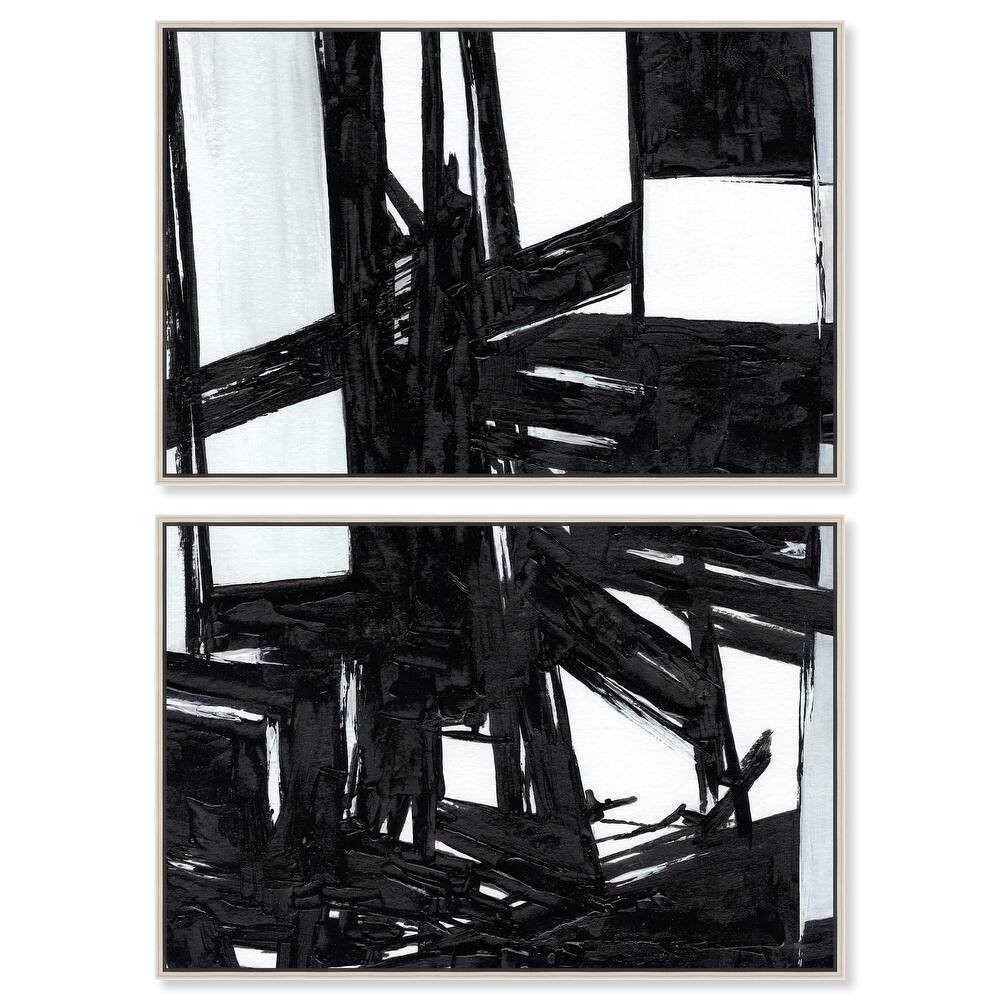 Monochrome Study Canvas Set of 2 by Art Remedy