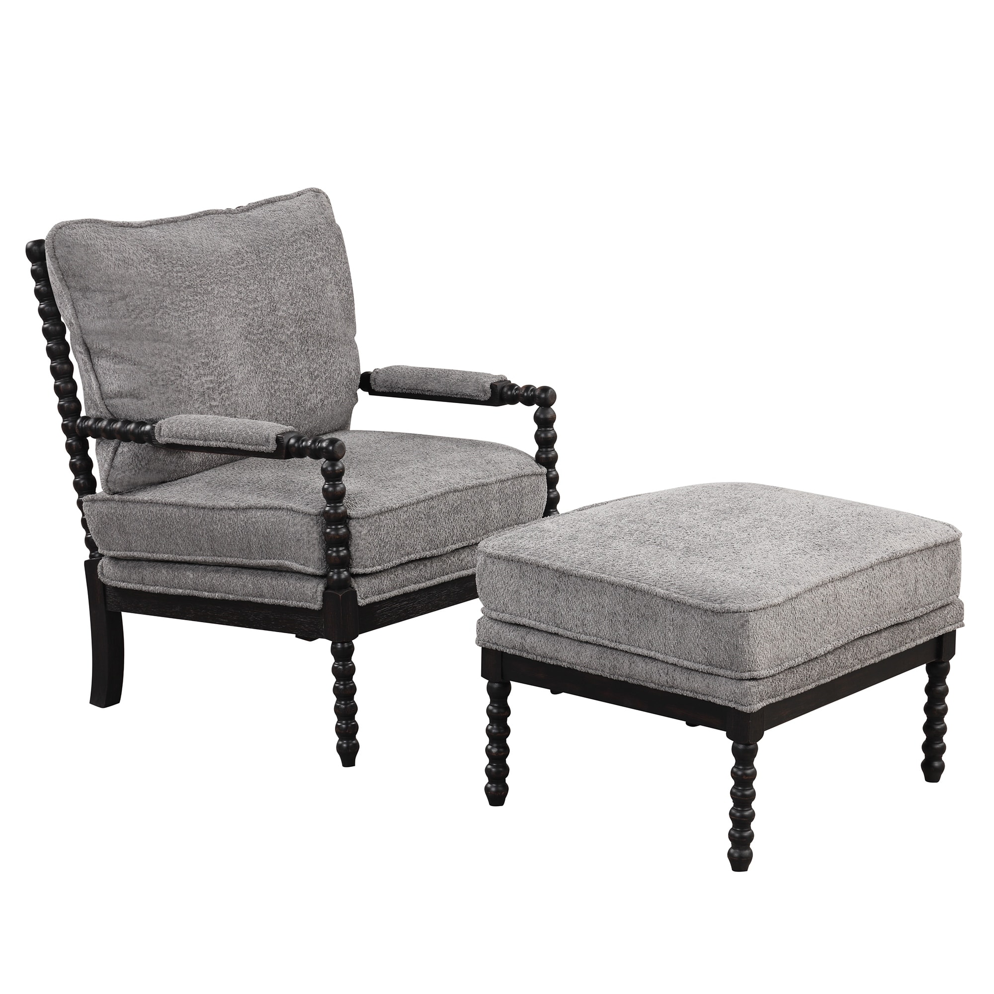 Spindle chair with ottoman sale