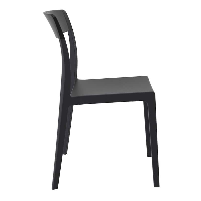 33" Black Outdoor Patio Dining Chair