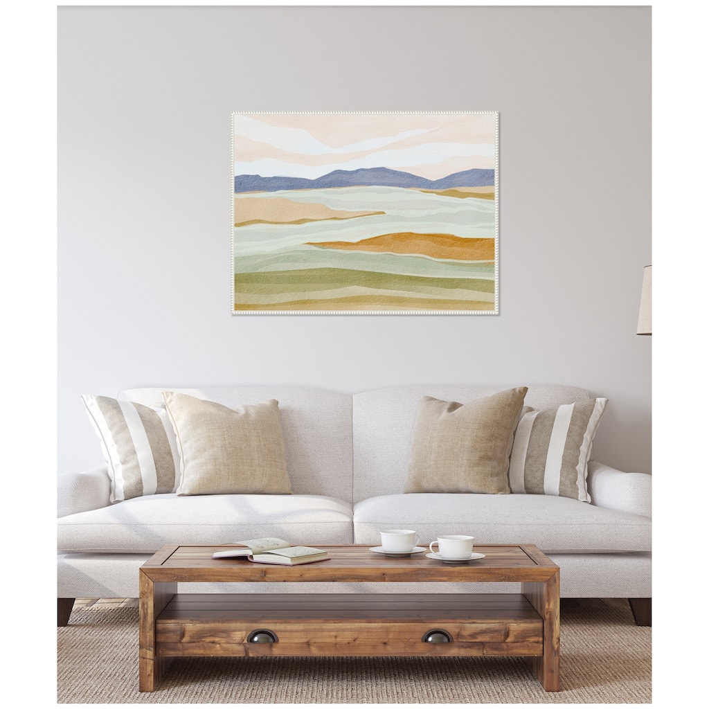 Kate and Laurel Sylvie Dreamy Hillscape Framed Canvas by Nikita Jariwala
