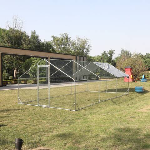Large Chicken Coop Cage with Waterproof and Anti-Ultraviolet Cover