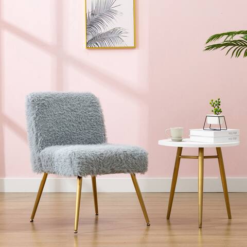 Porthos Home Gemma Dining Chairs, Plush Fabric, Gold Legs, Thick Seat
