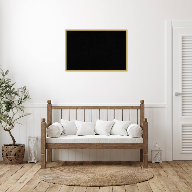 Svelte Wood Framed Black Corkboard Bulletin Board