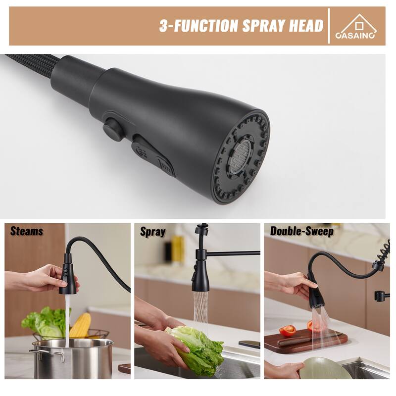 Single Handle Pull Down Sprayer Kitchen Faucet