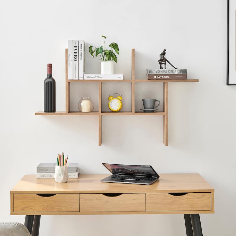 Danya B. Cantilever Wall Shelf - Chestnut