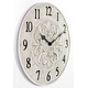 preview thumbnail 3 of 12, Blanc Fleur Wall Clock - 15 x 1.38 x 15