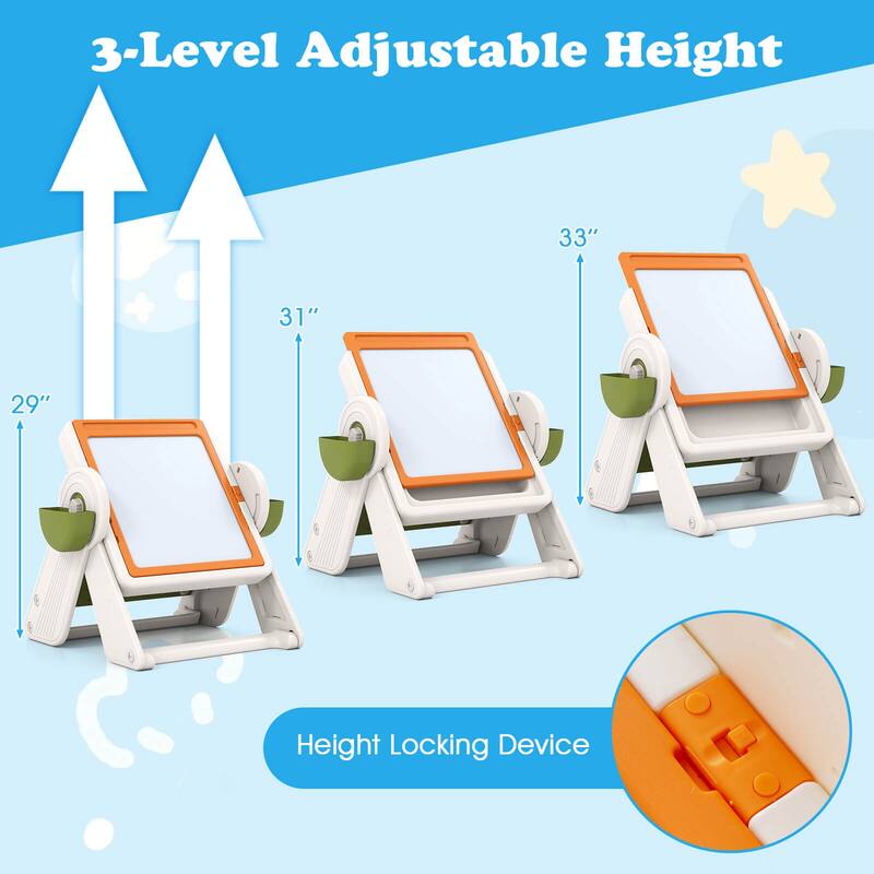 Costway 6-in-1 Multi-activity Children Table & Chair Set with Pen - See Details