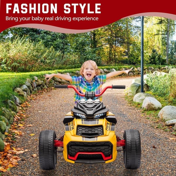 slide 2 of 32, 12V Kids Ride On ATV,3 Wheeler Motorcycle，Toy Car with Music