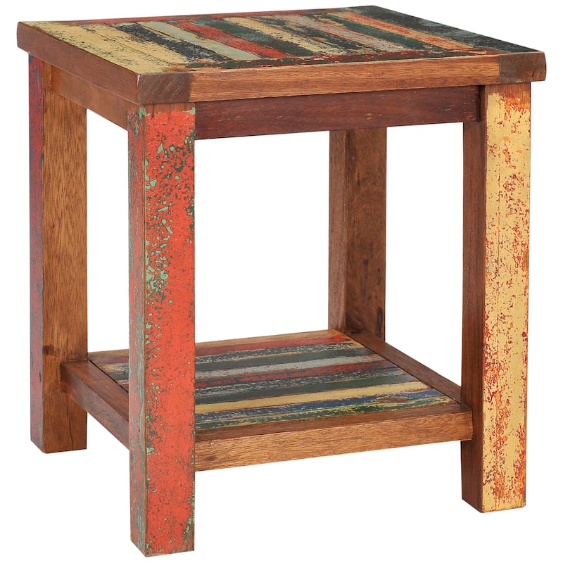 Chic Teak Marina Del Rey Recycled Teak Wood Boat Side Table