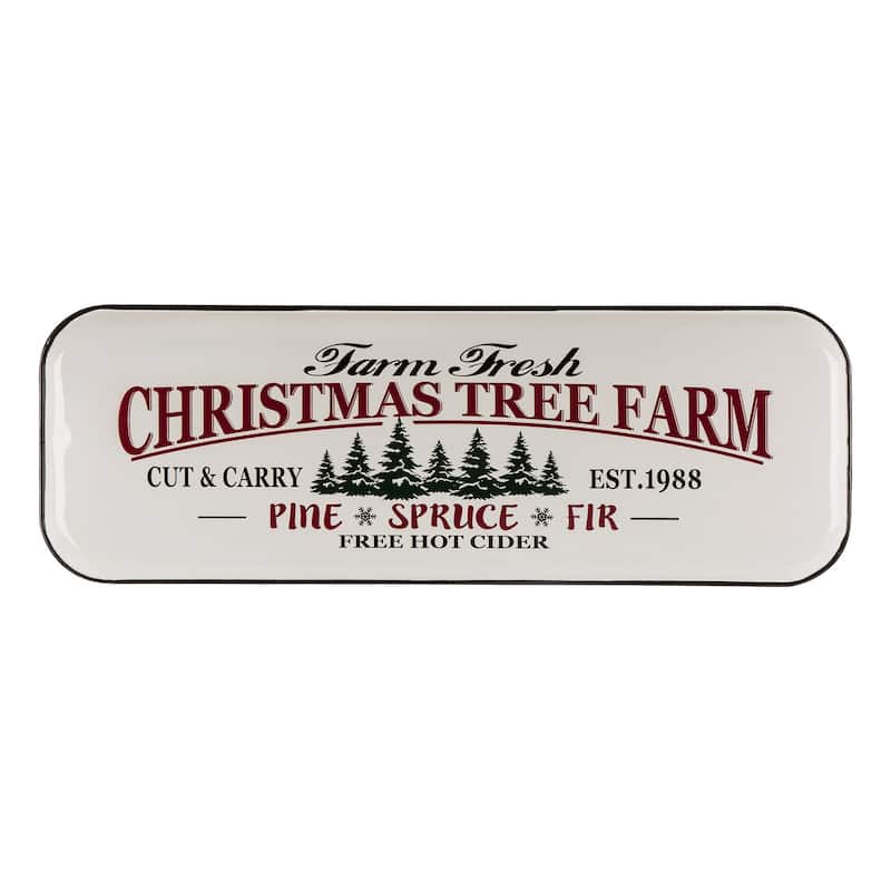 Glitzhome Christmas Farmhouse Metal Reindeer Wall Sign Decor