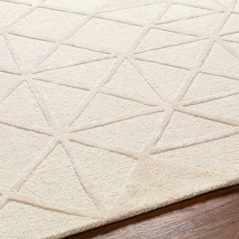 Jazari Handmade Classic Geometric Wool & Viscose Area Rug