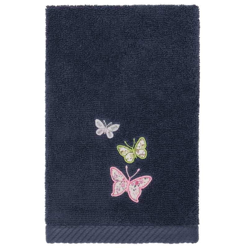 Authentic Hotel and Spa 100% Turkish Cotton Mariposa 3PC Embellished Towel Set