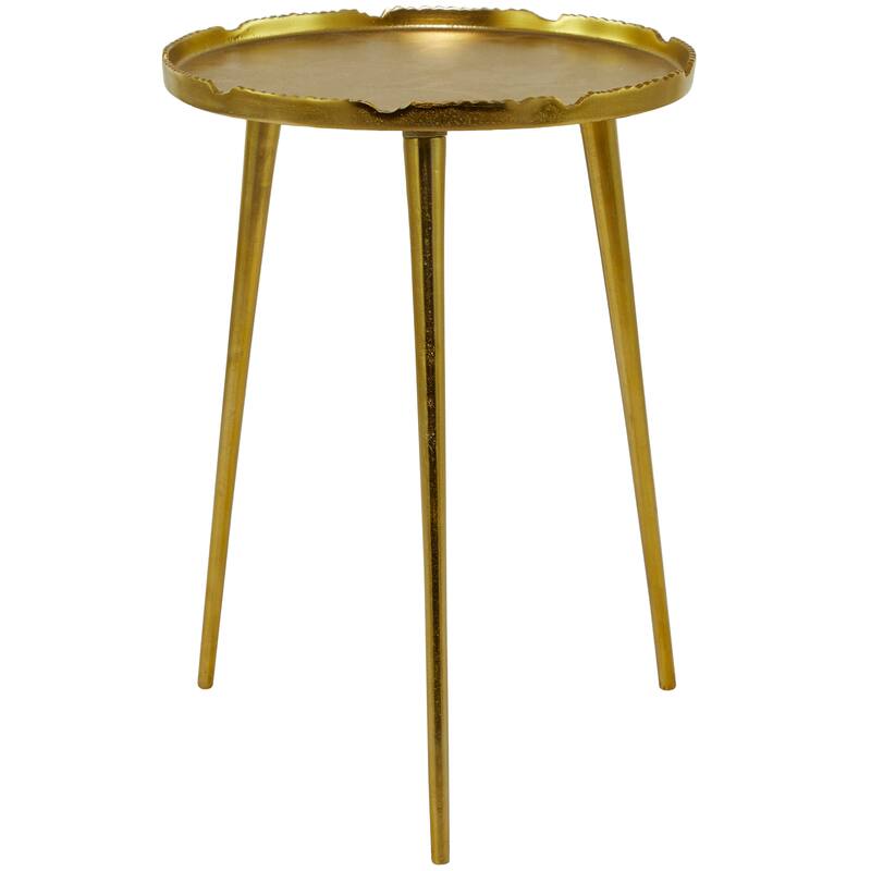 Black, Silver or Gold Aluminum Accent Table with Tray Top