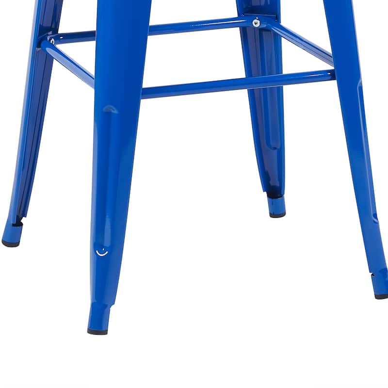 AC Pacific 30 Inch Industrial Stackable Metal BarStools Set of 2