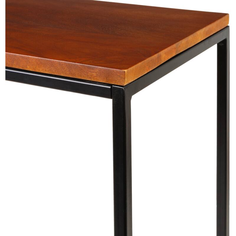 Cumo Modern Rectangular Mixed Material Frame End Table