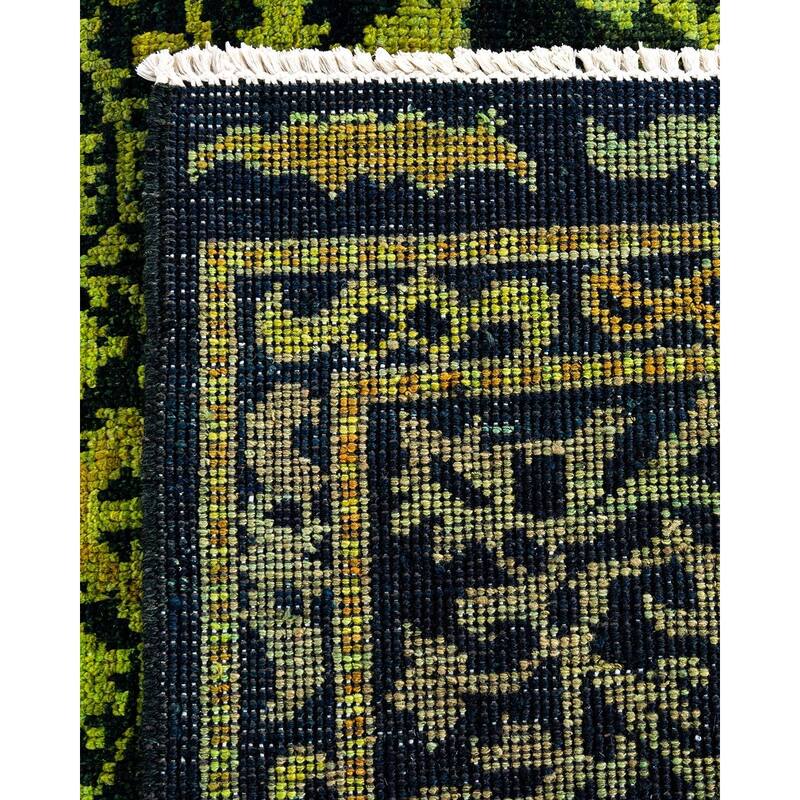 Overdyed, One-of-a-Kind Hand-Knotted Area Rug - Black - 6' 4" x 9' 1"