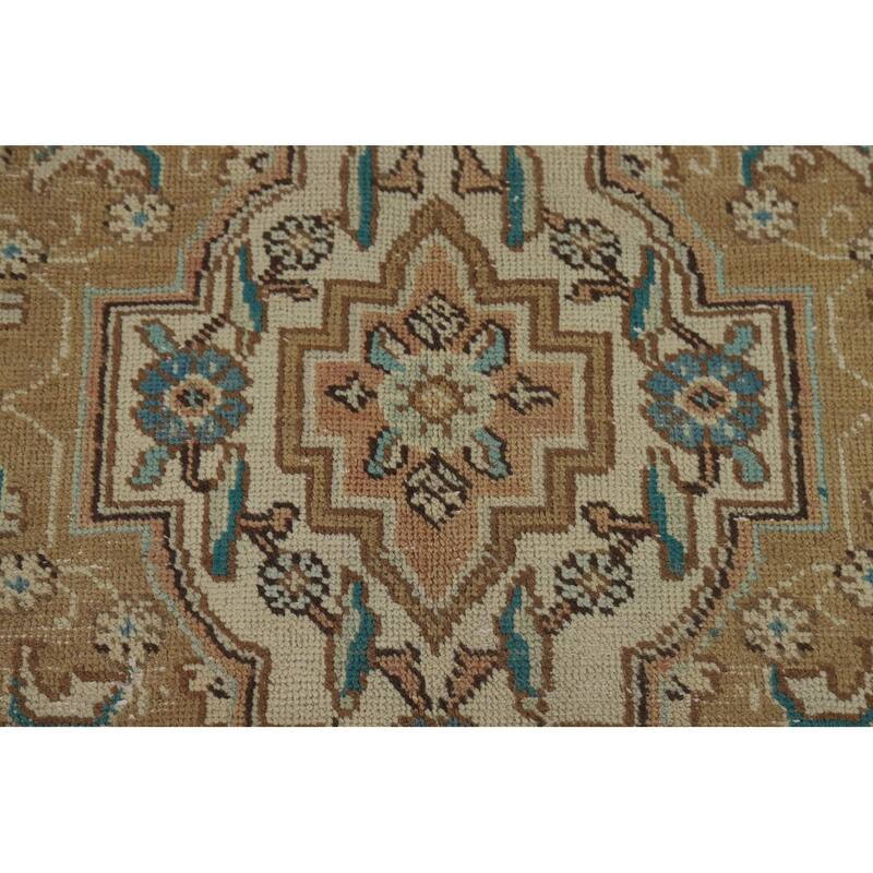 Tabriz Persian Vintage Area Rug Hand-Knotted Traditional Wool Carpet - 7'7" x 11'2"