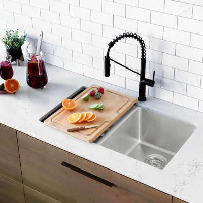 STYLISH 18 inch Over the Sink Bamboo Cutting Board A-904 - 18" x 12" x 1"