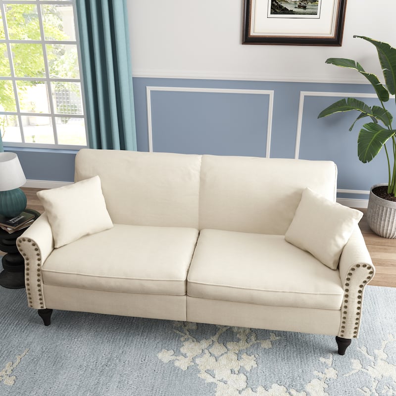 Modern 73" Couch Loveseat Upholstered Sofa