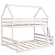 preview thumbnail 32 of 31, House Bed Design Twin over Full House Bunk Bed with Built-in Ladder,Full-length Guardrail