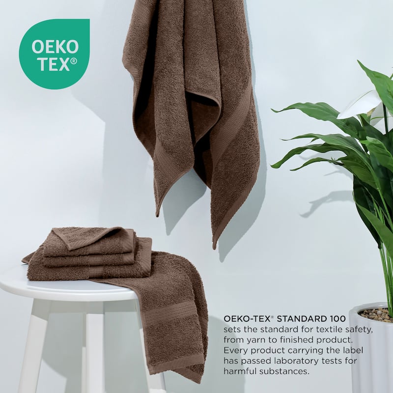Utica 6-Piece Towel Set 100% Cotton Highly Absorbent & Soft