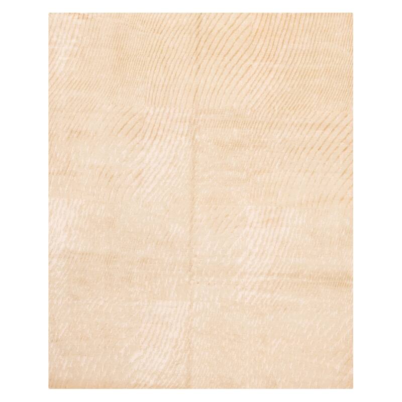 ECARPETGALLERY Hand-knotted Opulence Light Khaki Silk, Wool Rug - 7'11 x 9'9