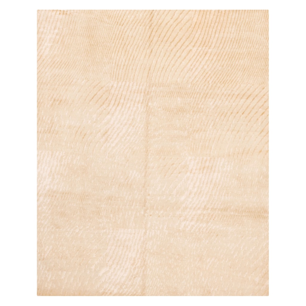 ECARPETGALLERY Hand-knotted Opulence Light Khaki Silk, Wool Rug - 7'11 x 9'9