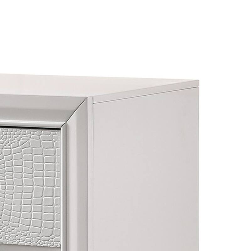 White 2 Drawer 16.4 in. W Nightstand with Sturdy Hardware and Ample Storage