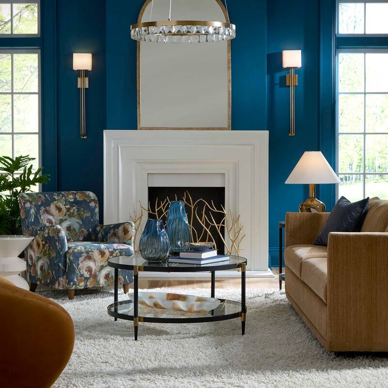 Uttermost Lainey Floral Upholstered Armchair - 30.00" W x 32.50" H x 31.50" D