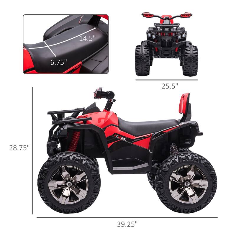 12V Beach Car for Kids with USB, Ride on Motor Vehicle Toy with Music, Children's Car with Wear-Resistant Tires
