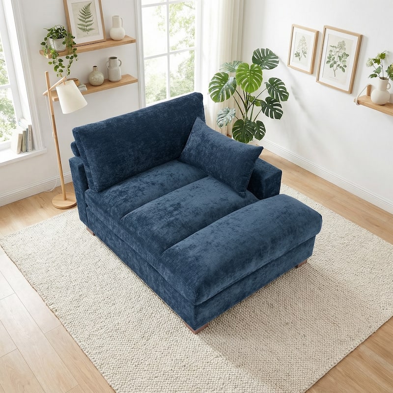 Modern Corduroy L-Shaped Sofa Chaise Lounge Couch