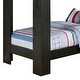 preview thumbnail 4 of 4, Sumo Twin Over Twin Bunk Bed, Black Solid Wood Frame, Guard Rails