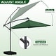 preview thumbnail 10 of 64, Ainfox 10 ft. Patio Offset Solar LED Umbrellas Cantilever Outside Umbrellas with Base