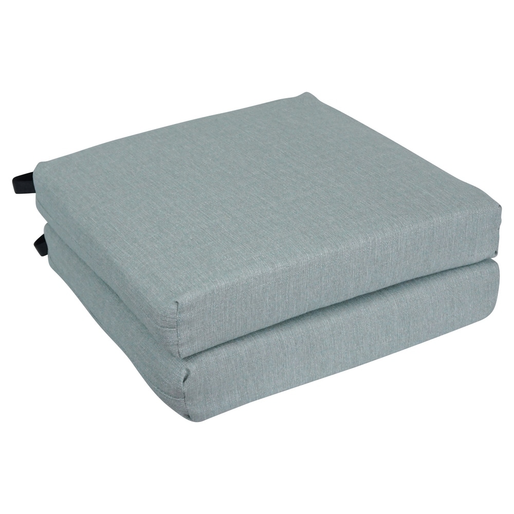 20-inch by 19-inch Premium Woven Olefin Indoor/Outdoor Chair Cushions (Set of 2) - 20 x 19