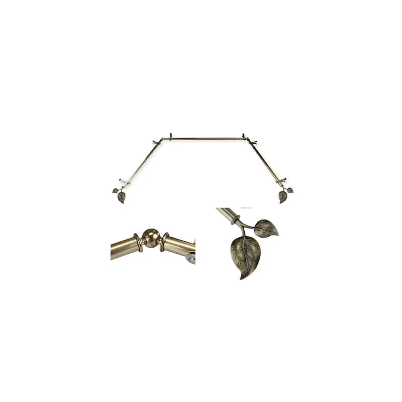 Modern Curtain Rods & Hardware - Adjustable Telescoping Design, Elegant Finials, 13/16" Diameter - M