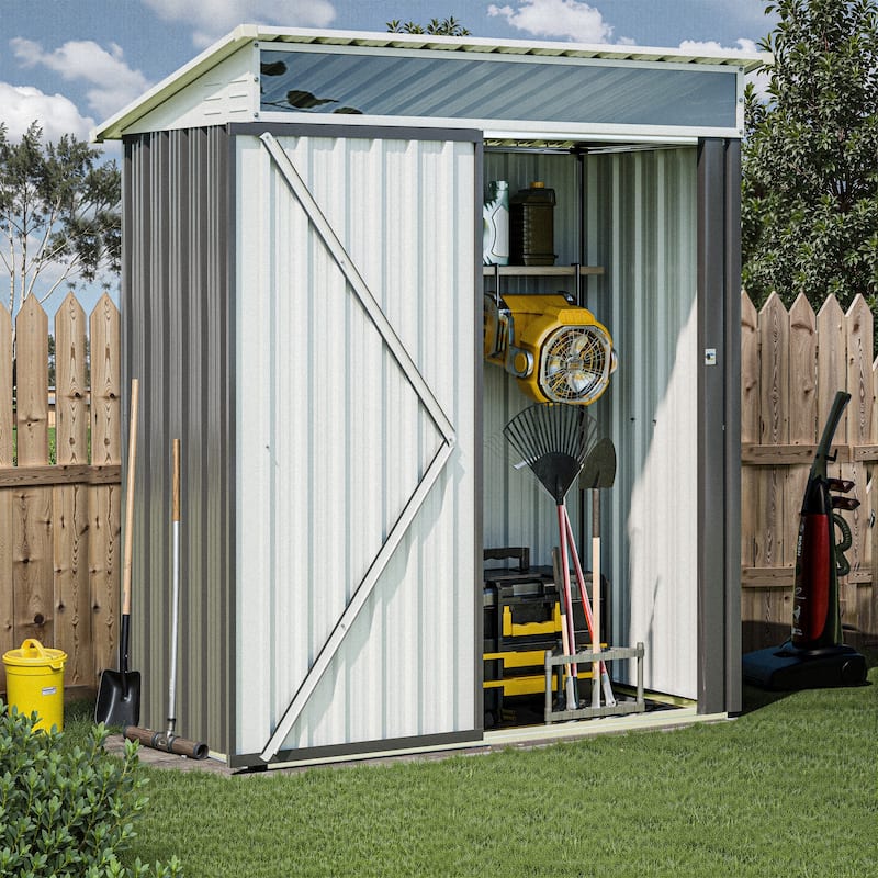 Futzca Outdoor Storage Shed with Ventilation, Multi-Purpose Tool Shed
