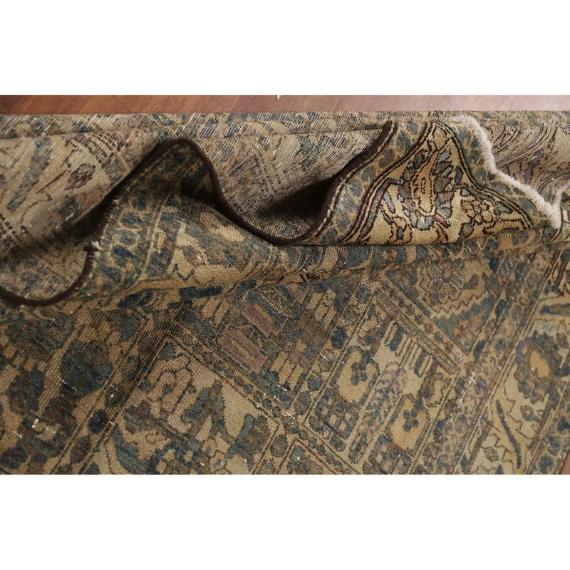 Distressed Bakhtiari Persian Vintage Rug Hand-Knotted Wool Carpet - 5'4"x 10'1"