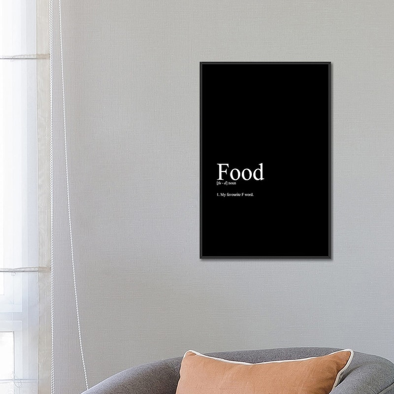 iCanvas "Food (Black)" by avesix Framed Canvas Print