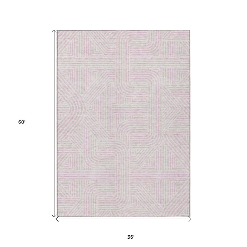 HomeRoots Abstract Transitional Rectangle Outdoor Rug