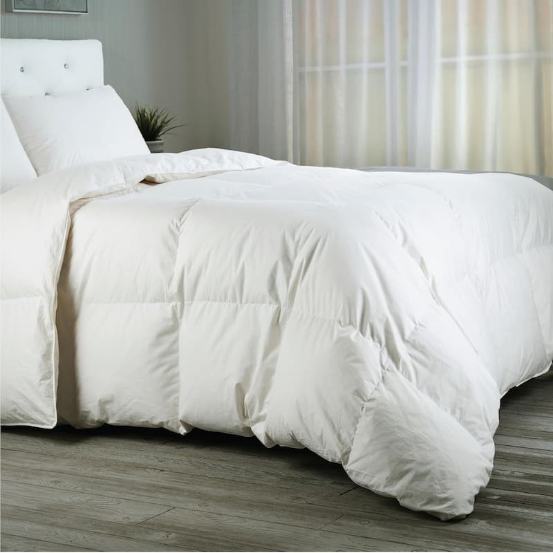 European Goose Down 650 Fill Power Comforter, Egyptian Cotton 600 TC Cover