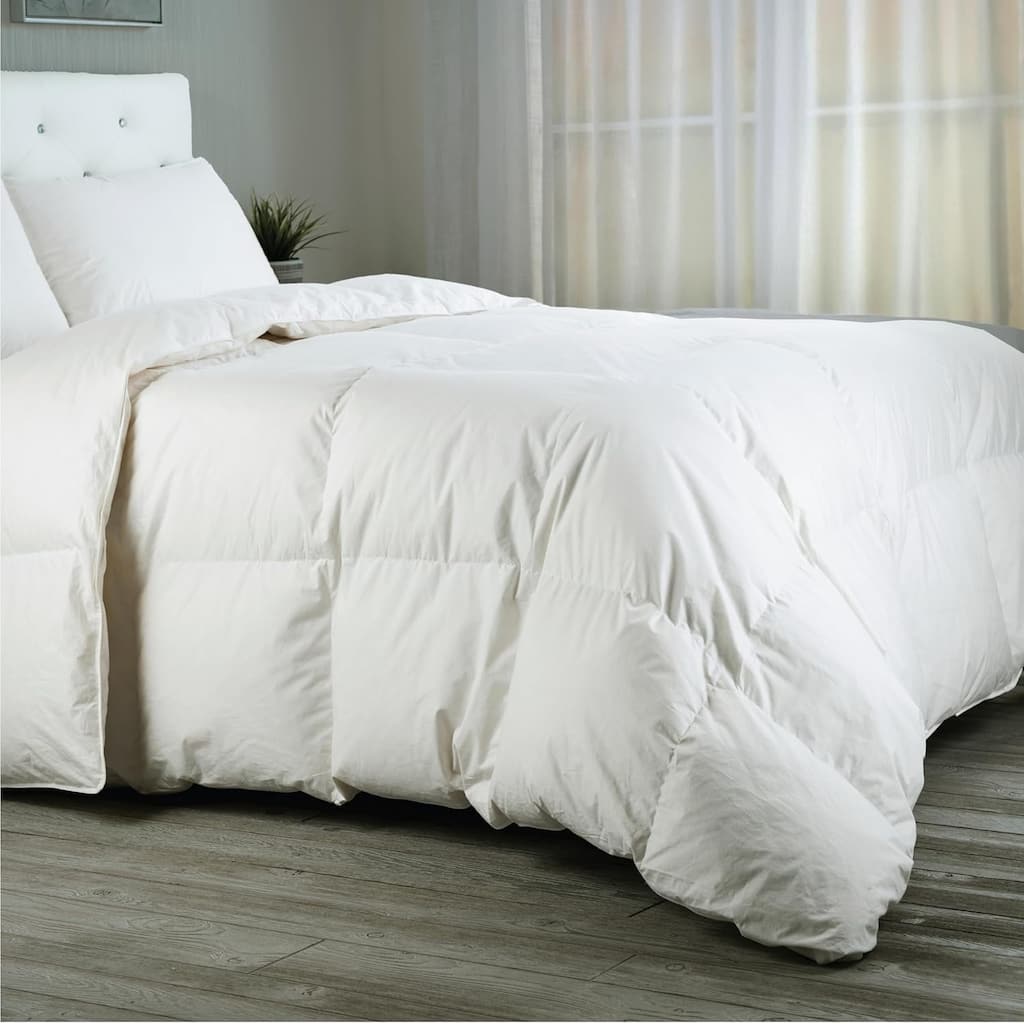 European Goose Down 650 Fill Power Comforter, Egyptian Cotton 600 TC Cover