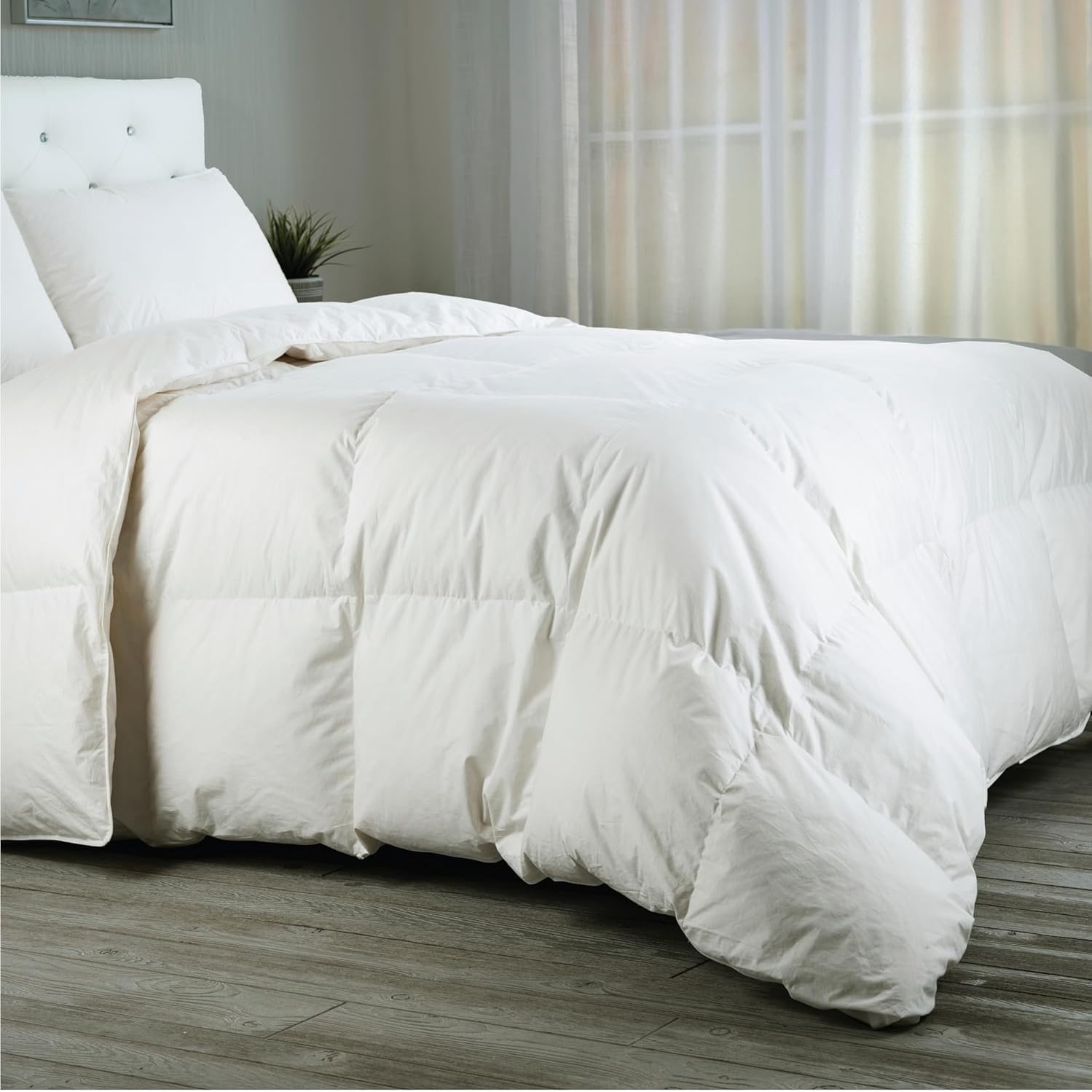 European Goose Down 650 Fill Power Comforter, Egyptian Cotton 600 TC Cover