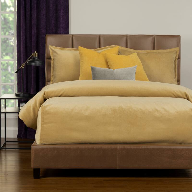 Mixology Padma 6-piece Bed Cap Comforter Set with Sewn Corners - Old Gold - California King