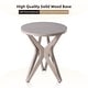 preview thumbnail 10 of 21, COZAYH Pedestal Farmhouse End Table, Distressed Top with Base for Modern Farmhouse, Boho Decor, Round