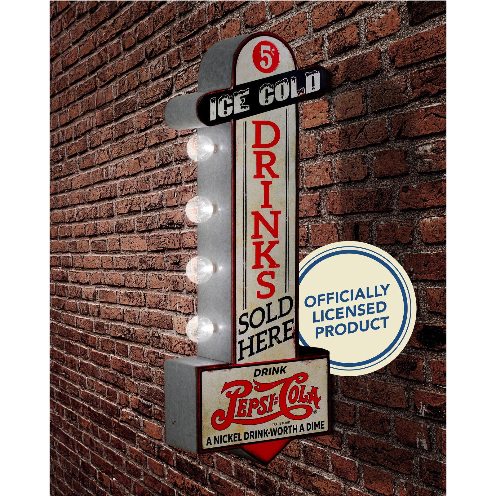 Pepsi Vintage Double-Sided LED Bottle Plaque 25