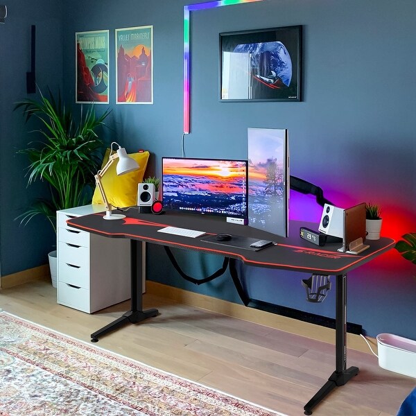 T shaped gaming desk hotsell