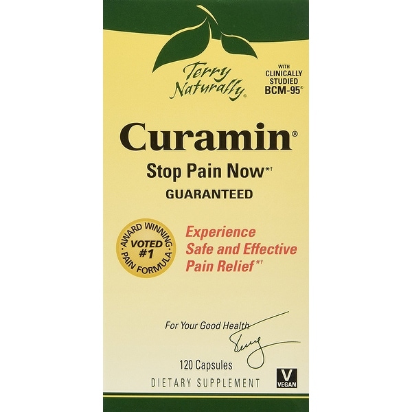 Terry Naturally Curamin Stop Pain Now - 120 Capsules - Experience safe and effective pain relief - Clinically studied